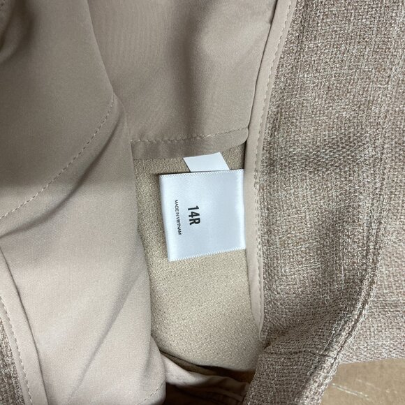 NWOT Express Womens Trouser Pleated Wide Leg Palazzo Linen look 14R - Picture 4 of 9